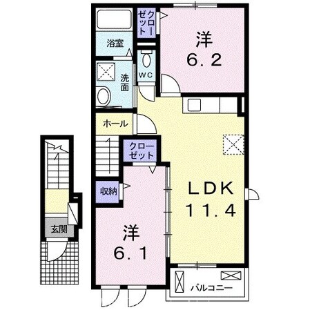 プルマージュⅠの物件間取画像